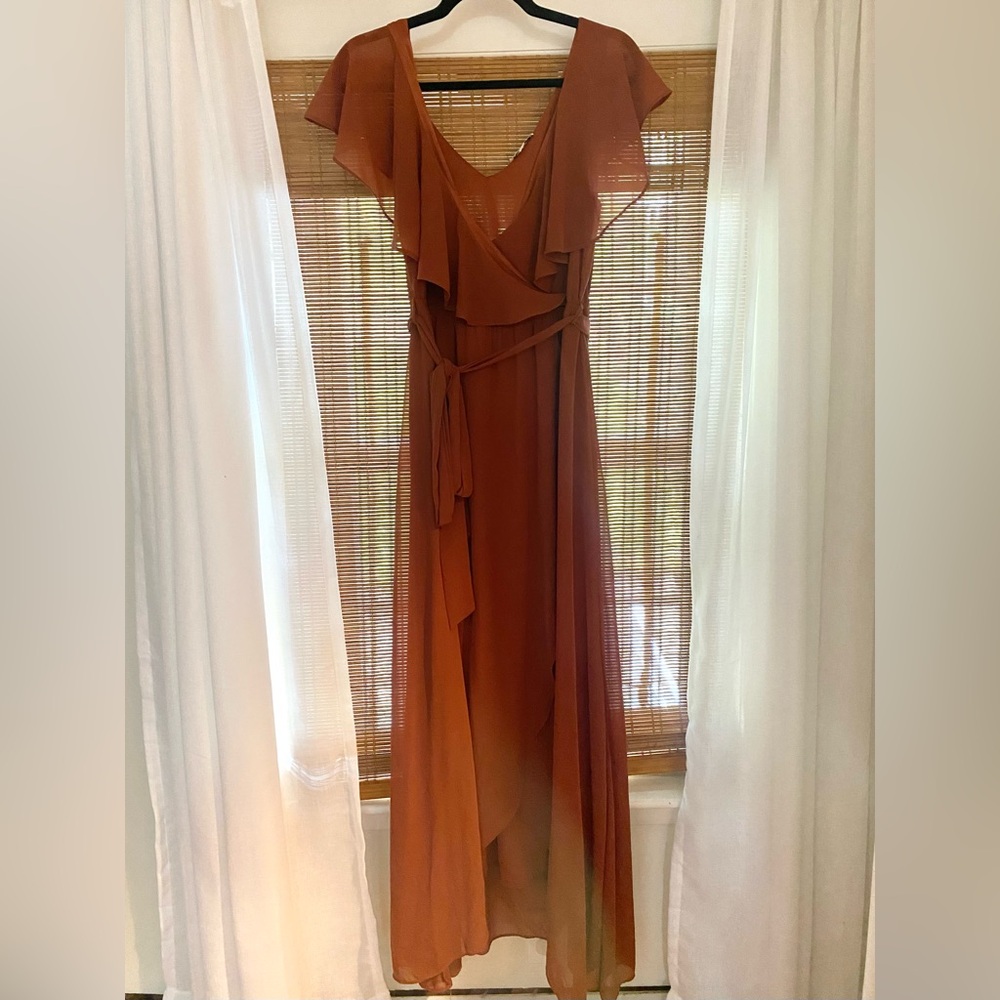 Baltic Born Katya Ruffle Maxi Dress - Rust